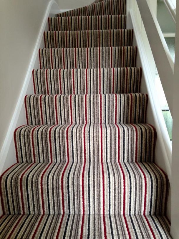 patterned carpet stairs